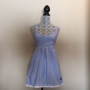 A&F Blue and White Stripe Mini Dress (S)